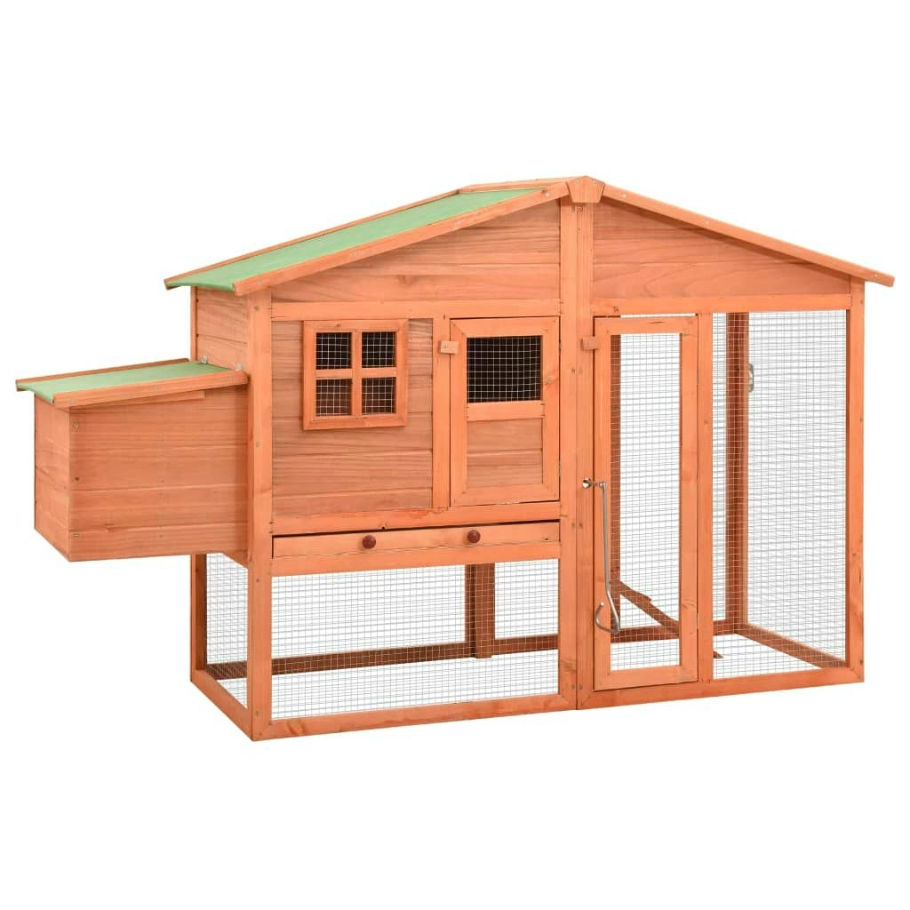 Chicken Coop with Nest Box Solid Fir Wood 170864