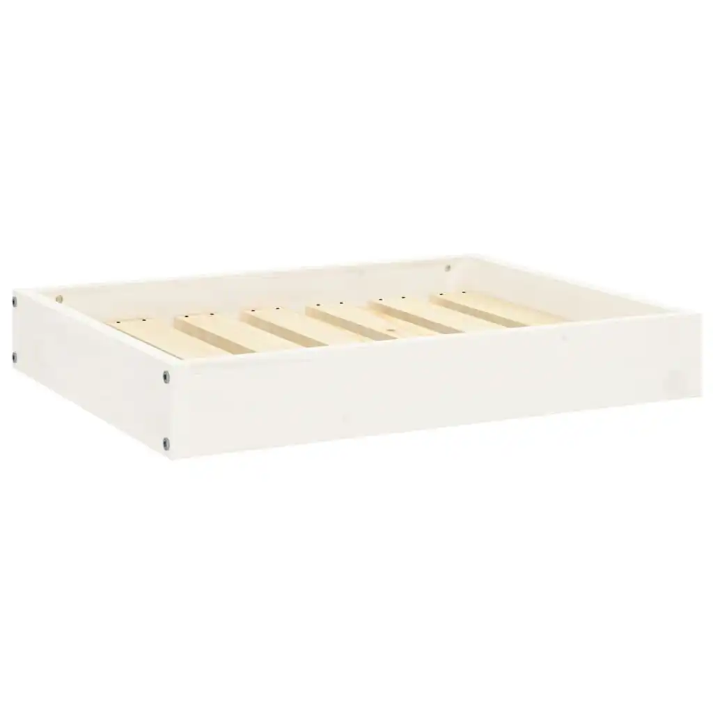 Dog Bed White 61.5x49x9 cm Solid Wood Pine 820852