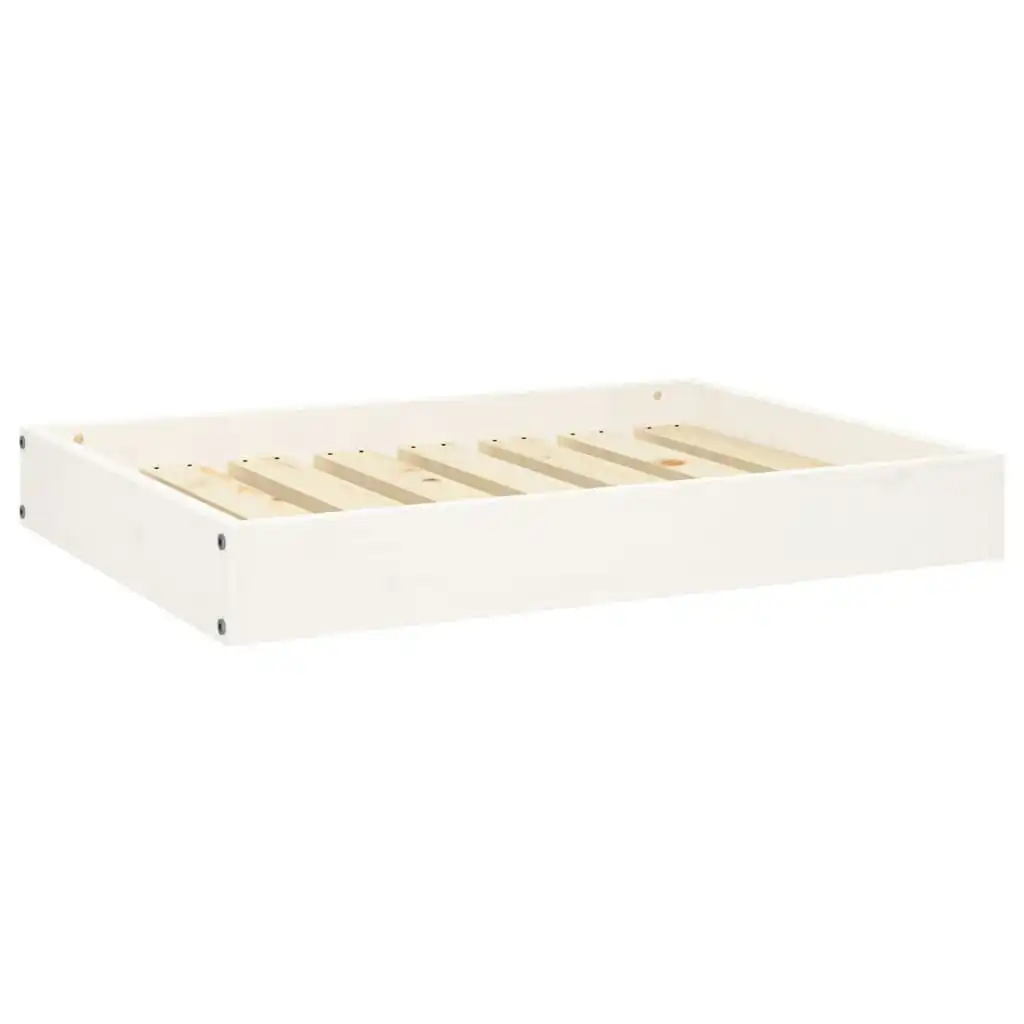 Dog Bed White 71.5x54x9 cm Solid Wood Pine 820857