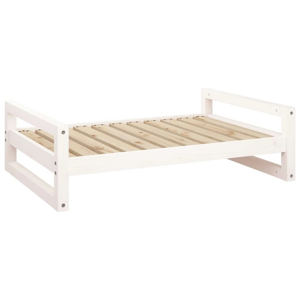 Dog Bed White 95.5x65.5x28 cm Solid Pine Wood 821483