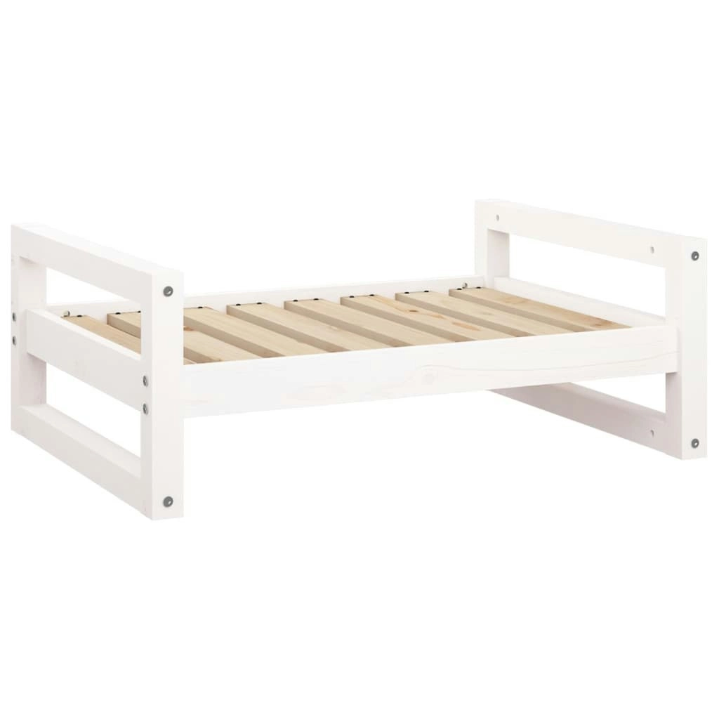 Dog Bed White 75.5x55.5x28 cm Solid Pine Wood 821478