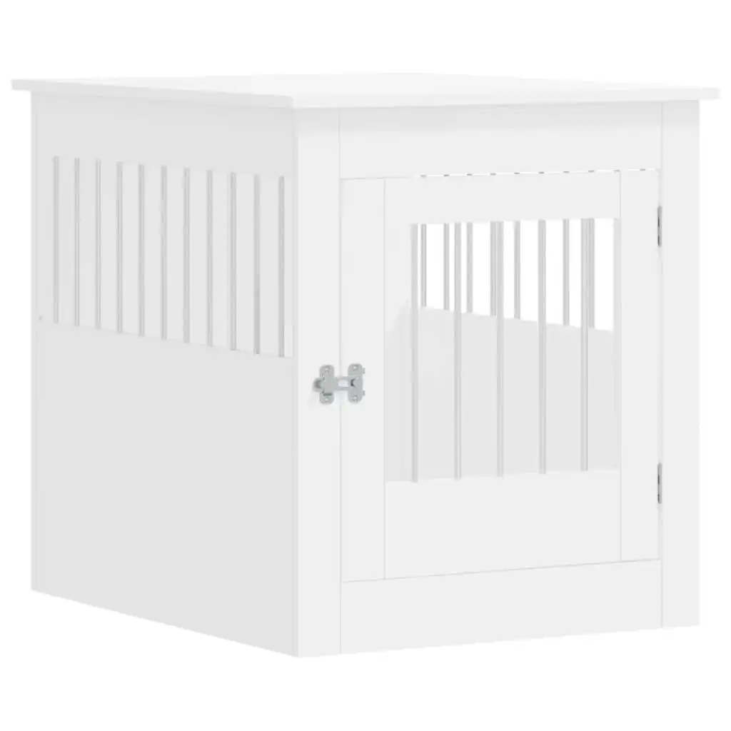 Dog Crate Furniture White 64.5x80x71 cm Engineered Wood 838330