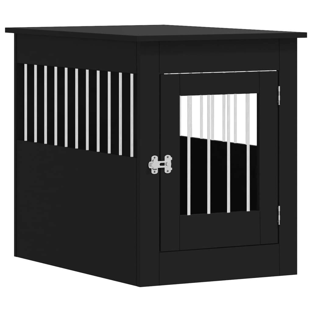 Dog Crate Furniture Black 55x80x68 cm Engineered Wood 838324