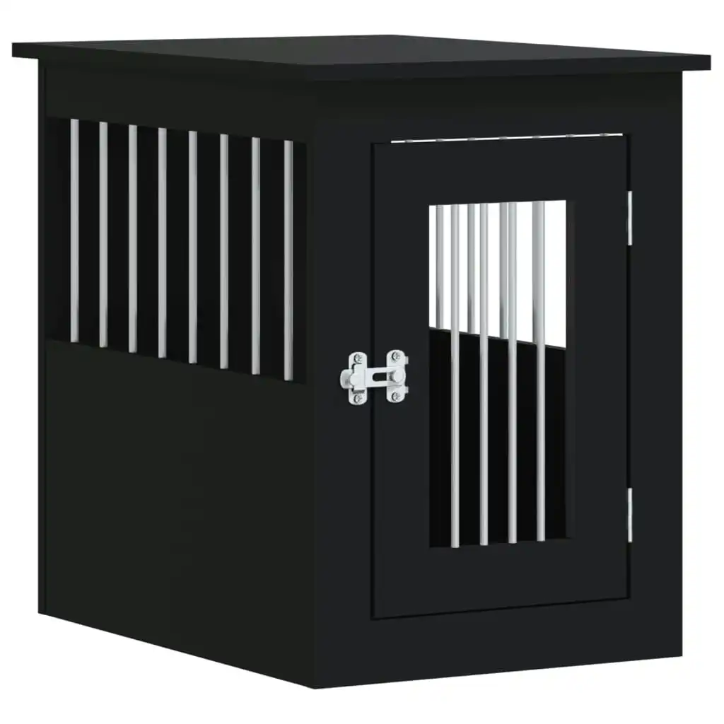 Dog Crate Furniture Black 45x62x59 cm Engineered Wood 838310