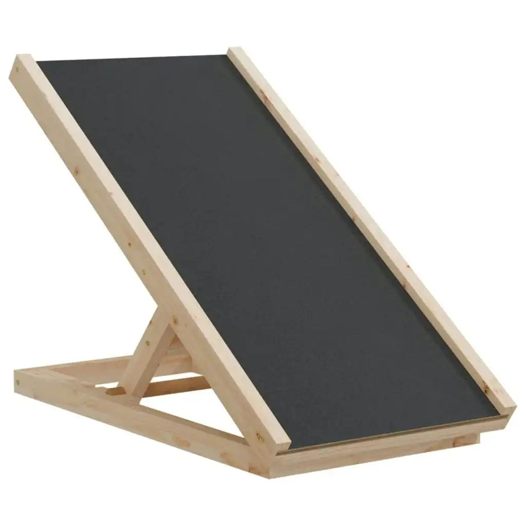 Dog Ramp Grey 70x35 cm Solid Wood Fir 172418