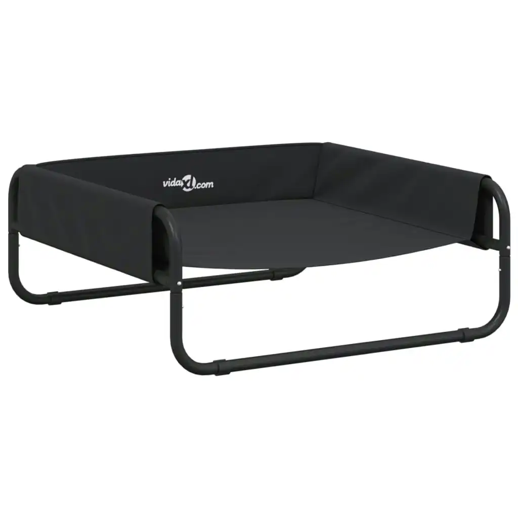 Elevated Dog Bed Anthracite Oxford Fabric and Steel 172601