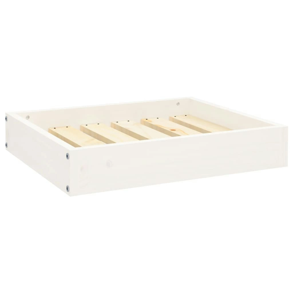 Dog Bed White 51.5x44x9 cm Solid Wood Pine 820847