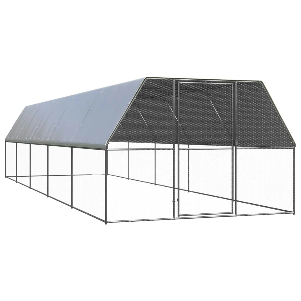 Outdoor Chicken Cage 3x10x2 m Galvanised Steel 3154379