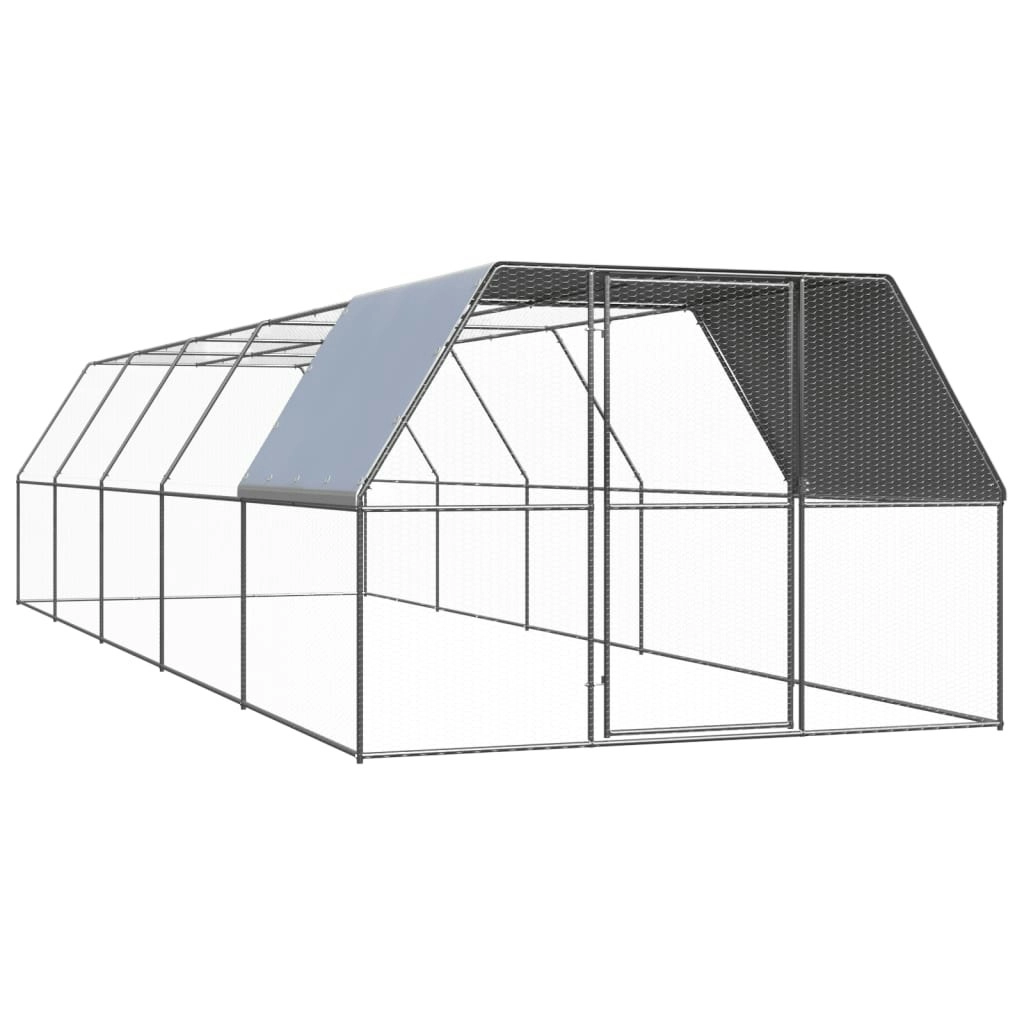 Outdoor Chicken Cage 3x10x2 m Galvanised Steel 3089327