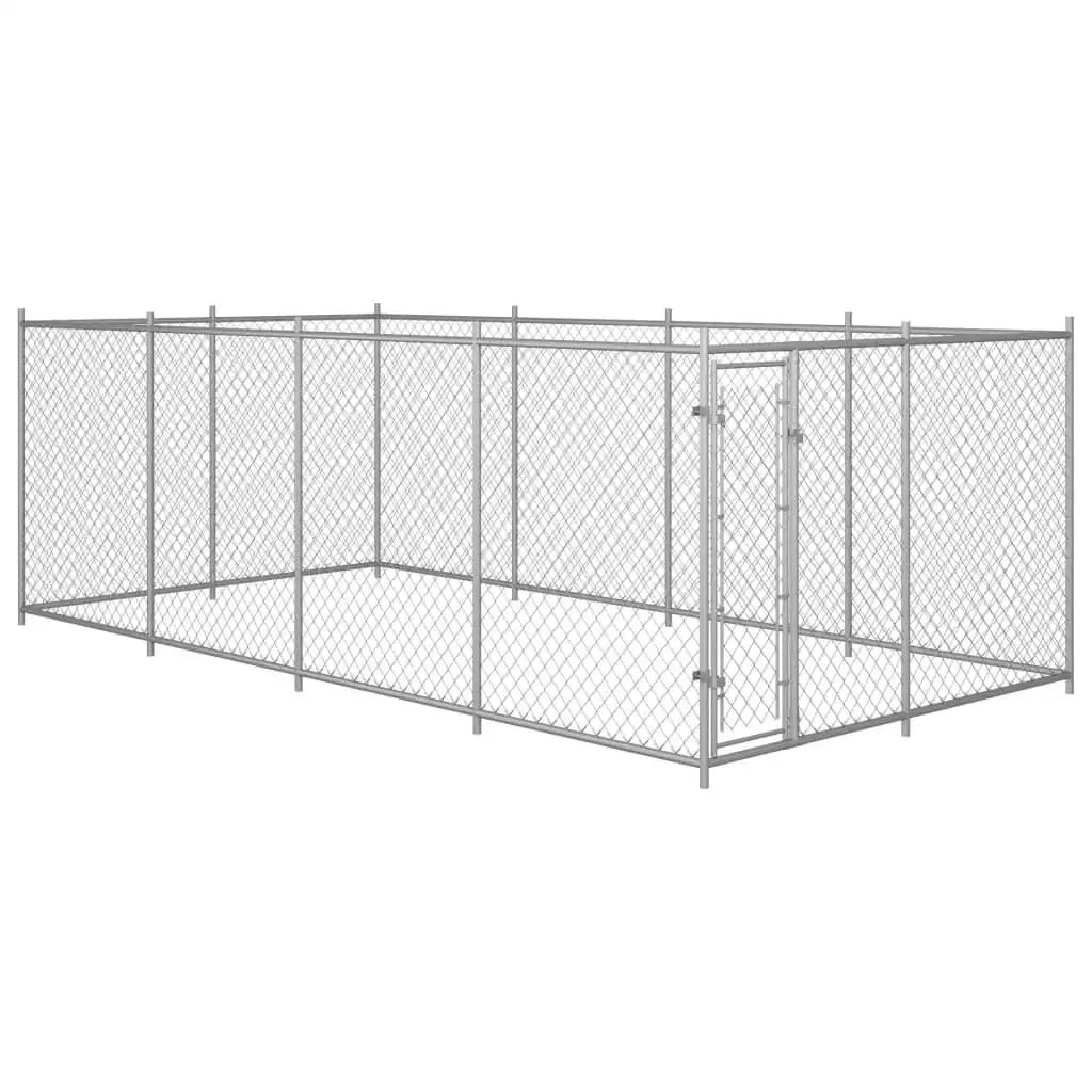 Outdoor Dog Kennel 7.6x3.8x1.9 m 144938