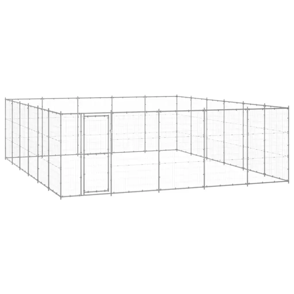 Outdoor Dog Kennel Galvanised Steel 36.3 mÂ² 3082329