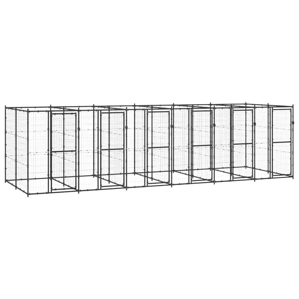 Outdoor Dog Kennel Steel 14.52 mÂ² 3082264