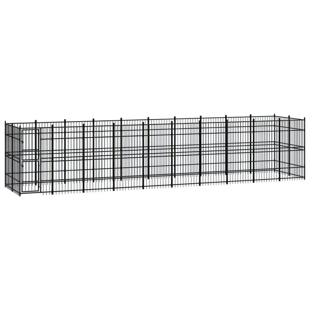 Outdoor Dog Kennel Steel 18.43 mÂ² 3097964