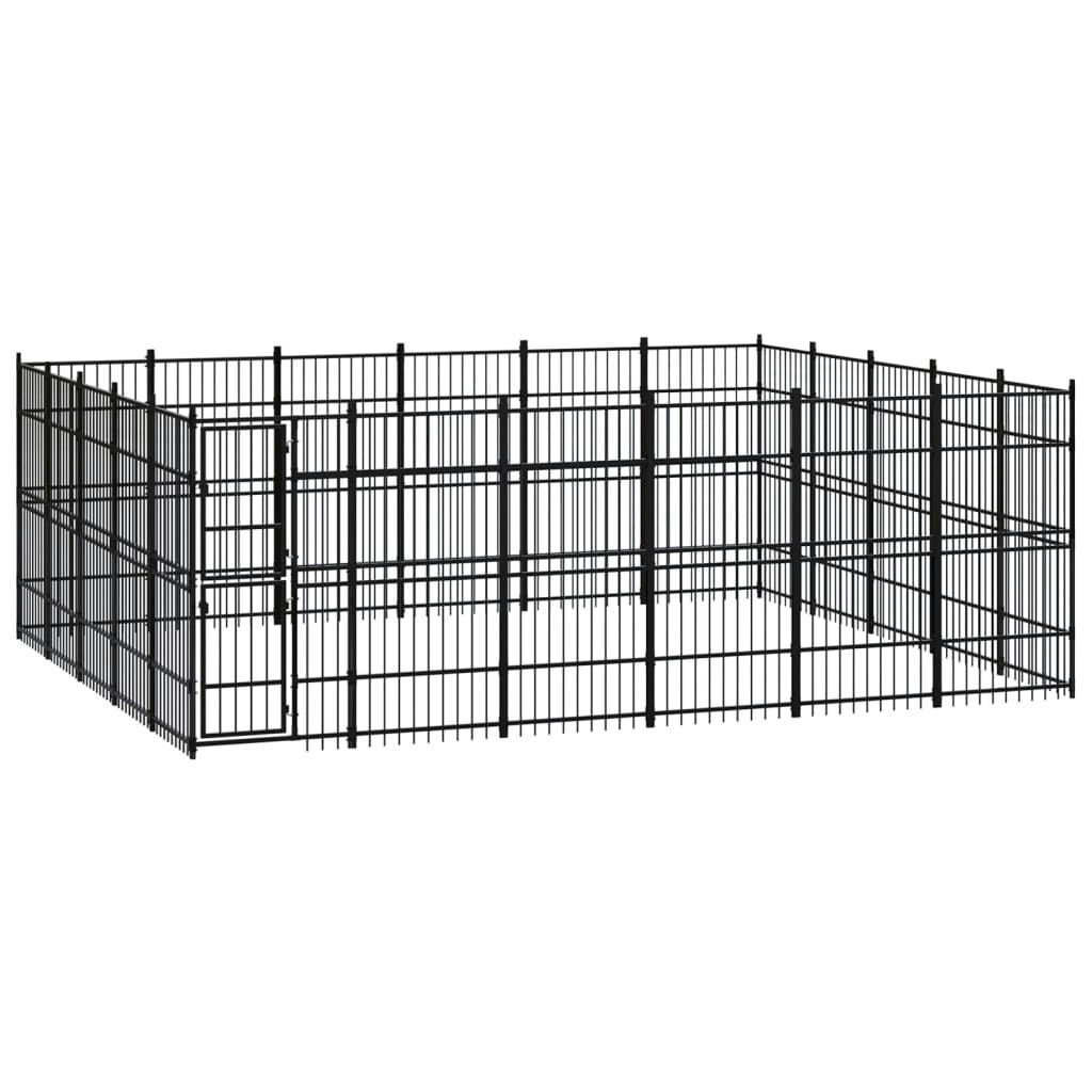 Outdoor Dog Kennel Steel 27.65 mÂ² 3097990