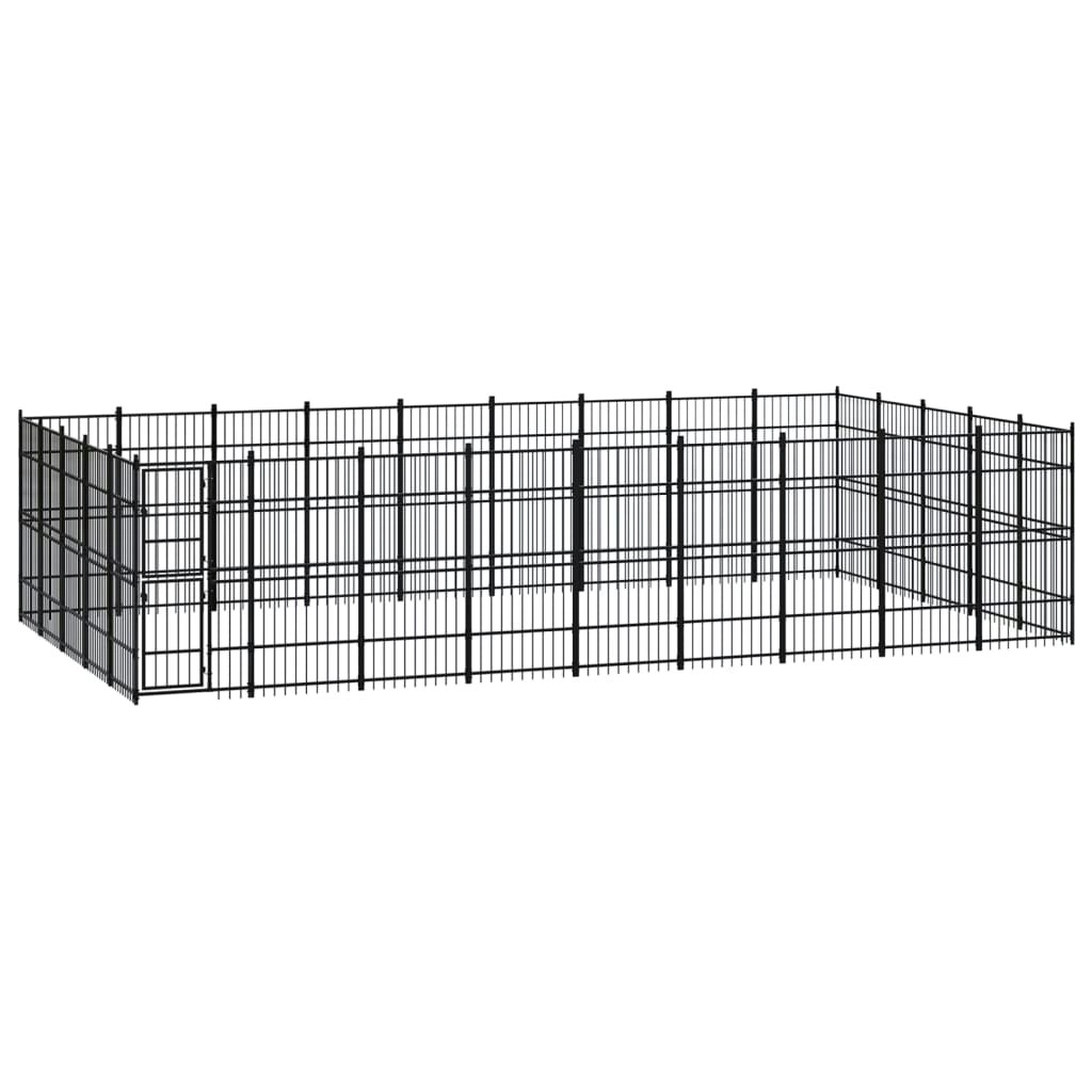 Outdoor Dog Kennel Steel 41.47 mÂ² 3097993