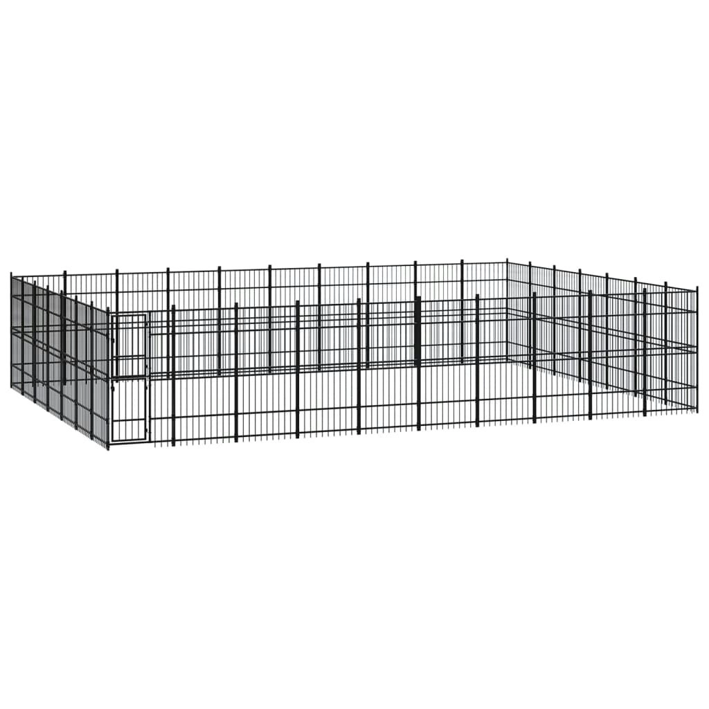 Outdoor Dog Kennel Steel 64.51 mÂ² 3098003