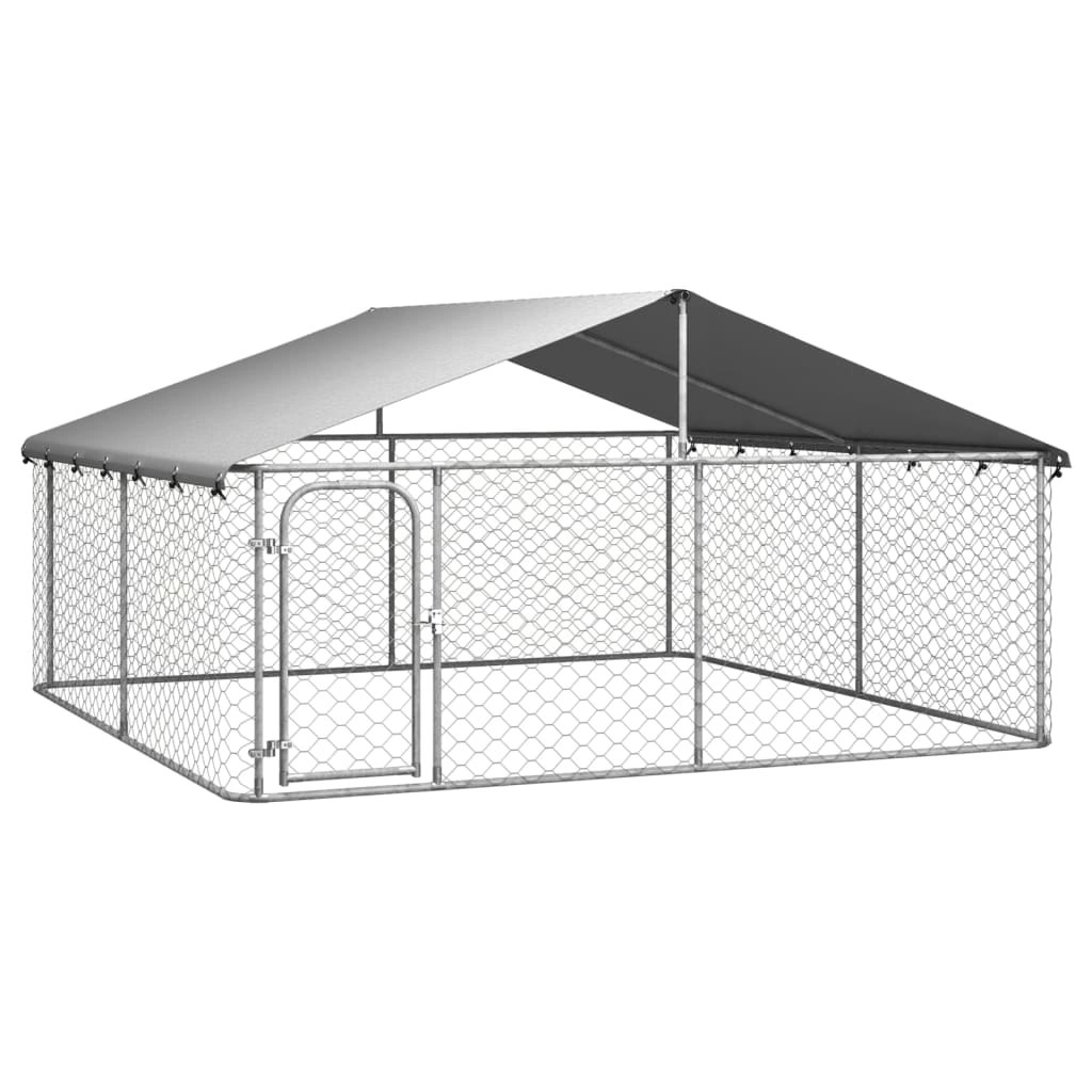 Outdoor Dog Kennel with Roof 300x300x150 cm 171501