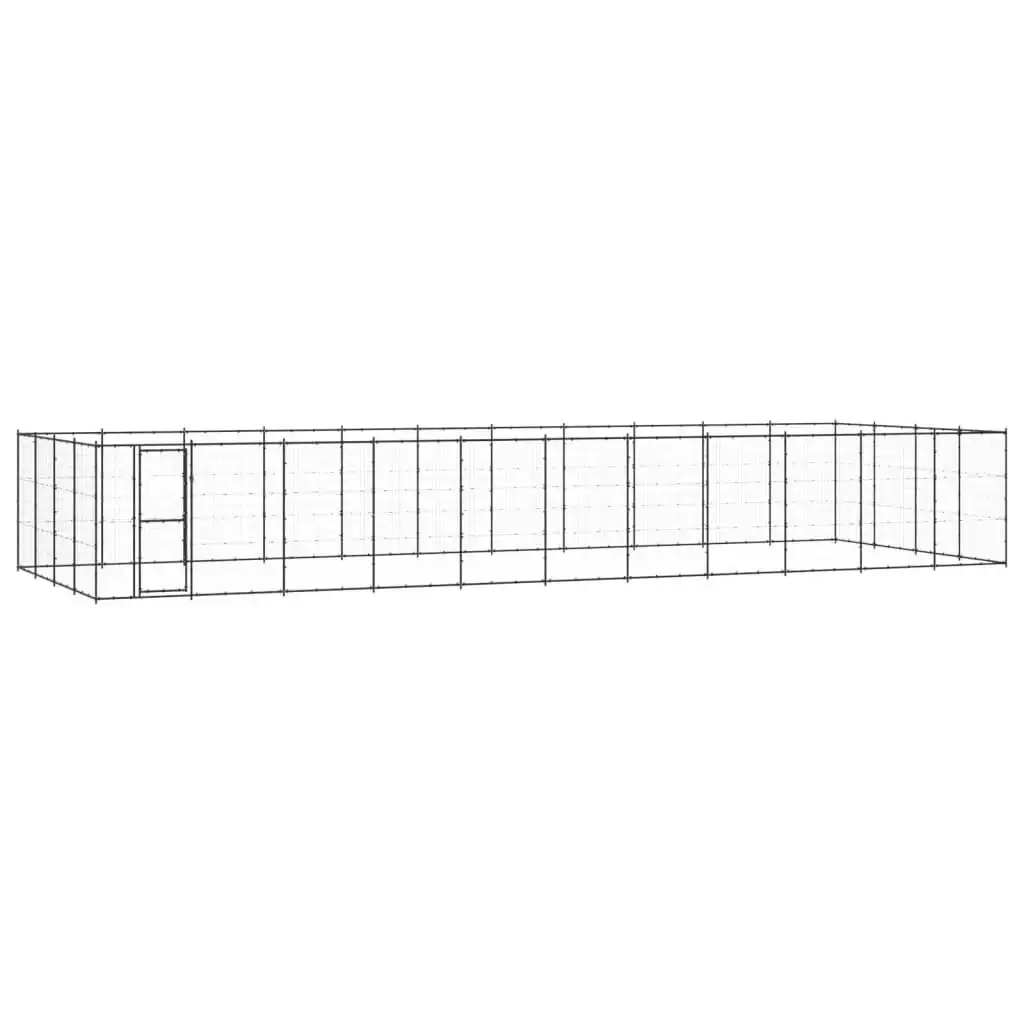 Outdoor Dog Kennel Steel 53.24 mÂ² 3082317