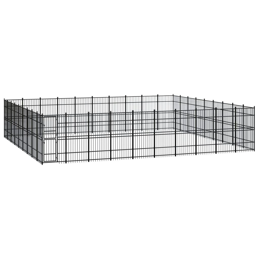 Outdoor Dog Kennel Steel 82.94 mÂ² 3098008