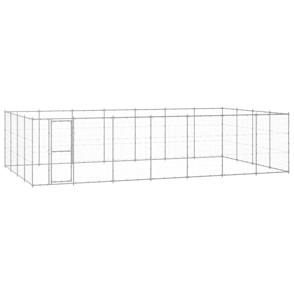 Outdoor Dog Kennel Galvanised Steel 33.88 mÂ² 3082320