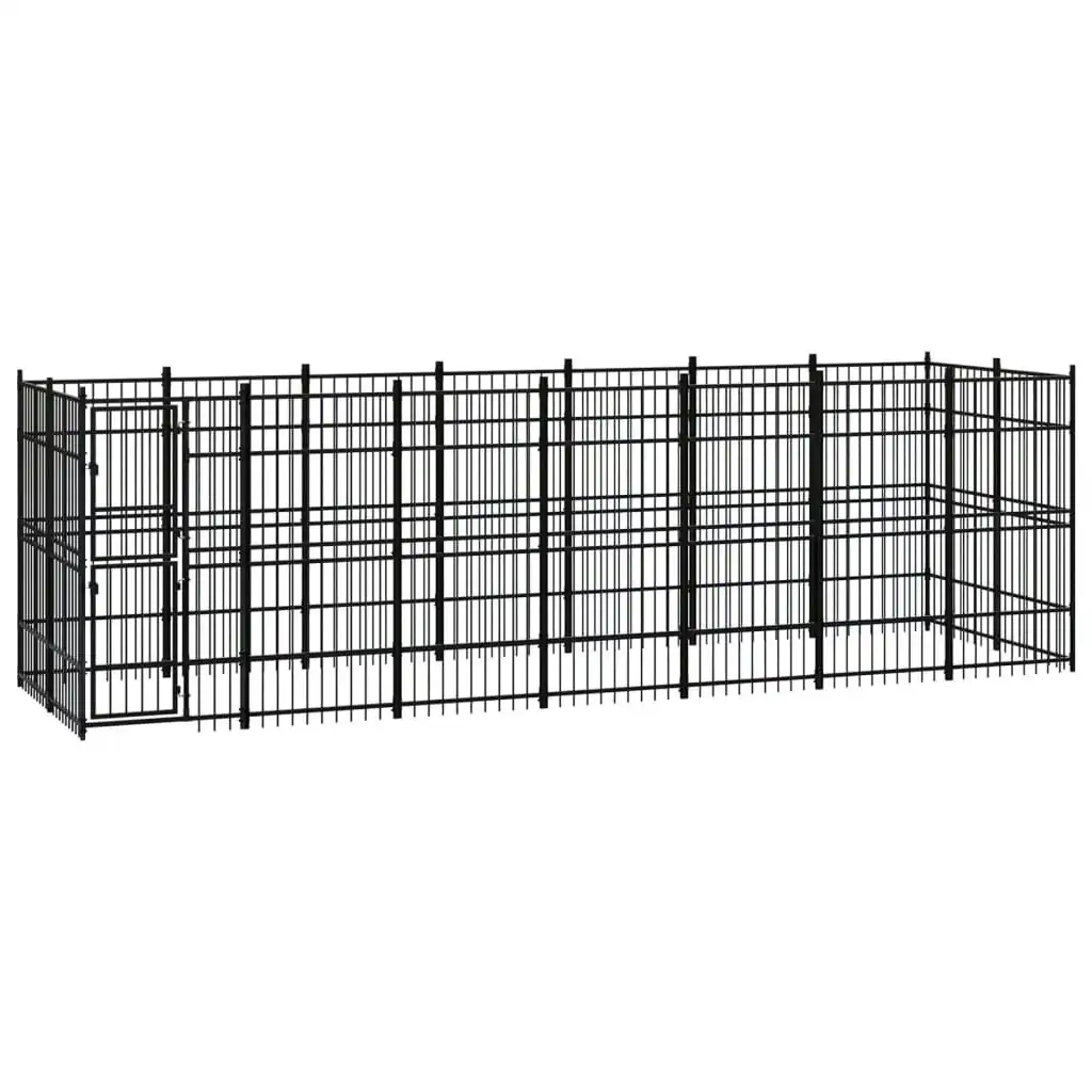 Outdoor Dog Kennel Steel 12.9 mÂ² 3097961