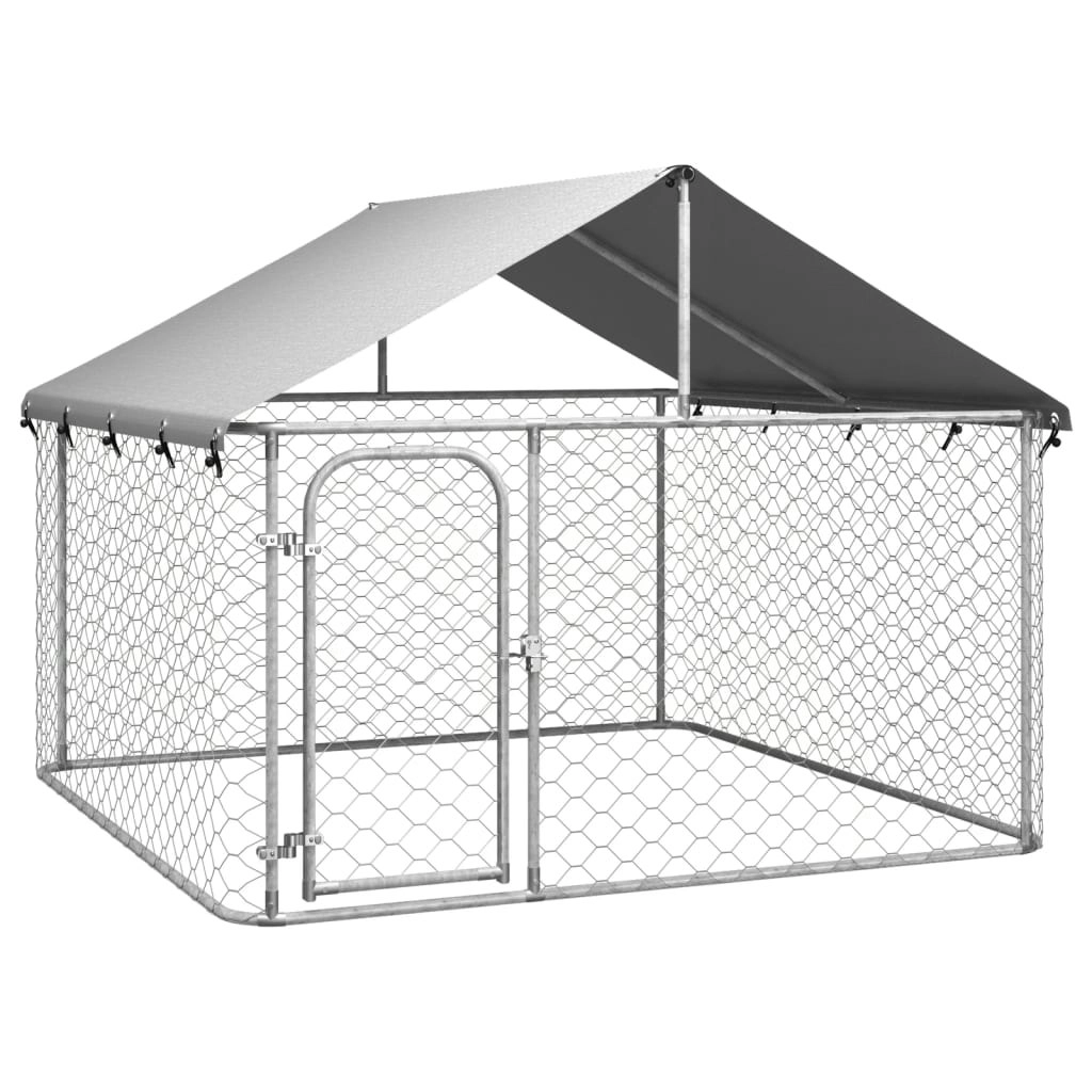 Outdoor Dog Kennel with Roof 200x200x150 cm 171498