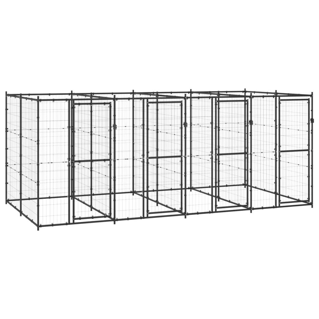 Outdoor Dog Kennel Steel 9.68 mÂ² 3082262