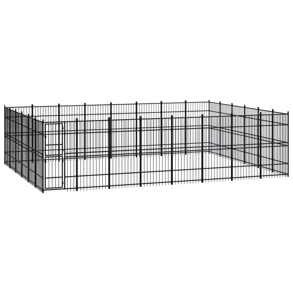 Outdoor Dog Kennel Steel 44.24 mÂ² 3097997