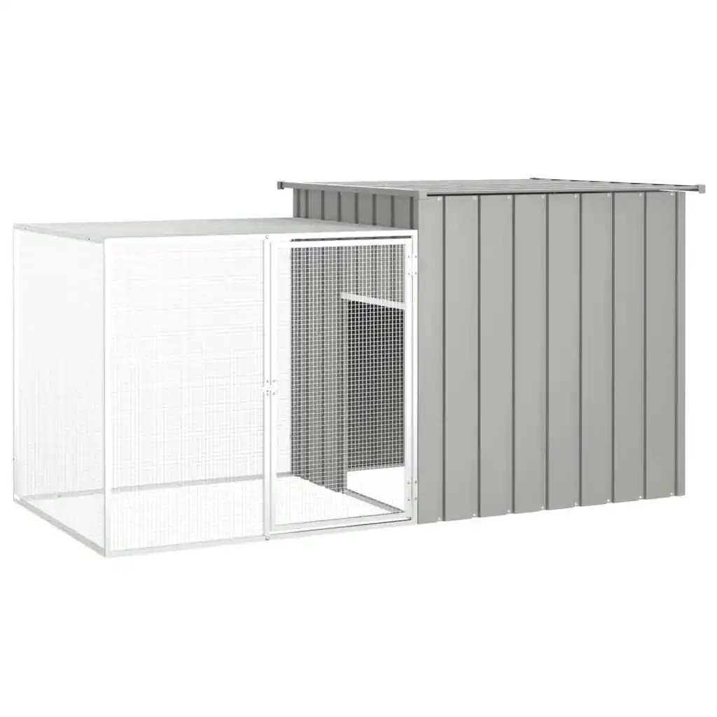 Rabbit Cage Grey 200x91x100 cm Galvanised Steel 3155528