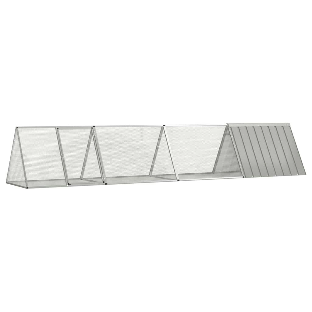 Rabbit Cage Grey 403.5x80.5x71 cm Galvanised Steel 3106450