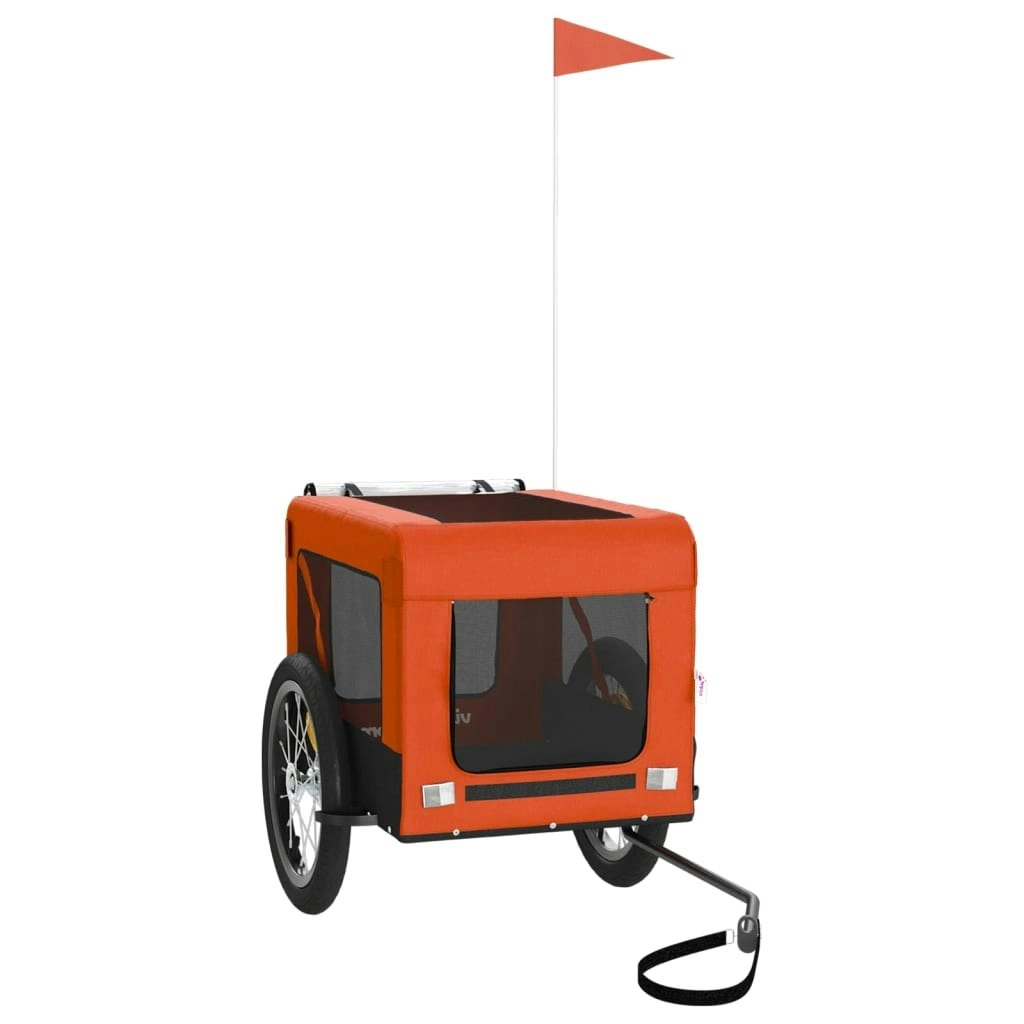 Pet Bike Trailer Orange and Black Oxford Fabric&Iron 93914