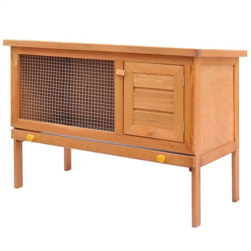 Outdoor Rabbit Hutch 1 Layer Wood 170157