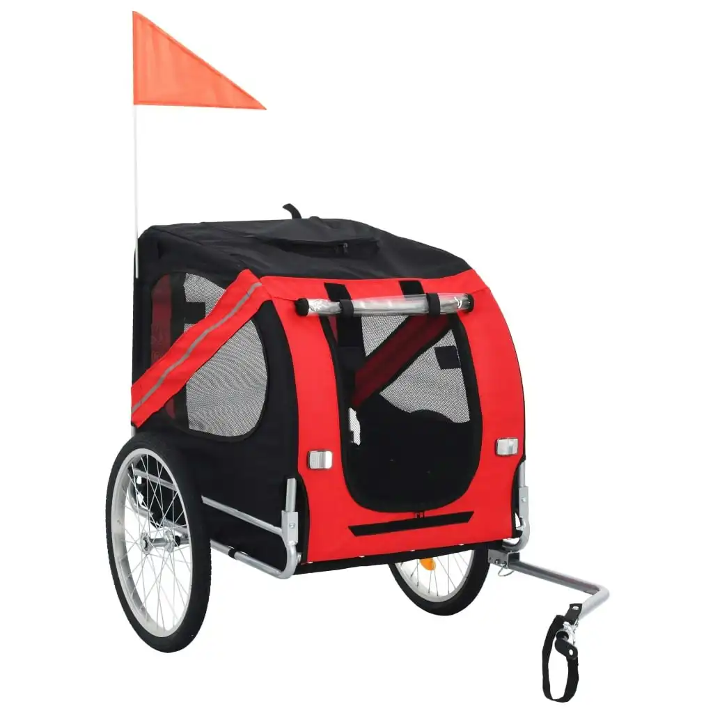 Pet Bike Trailer Red and Black 91766