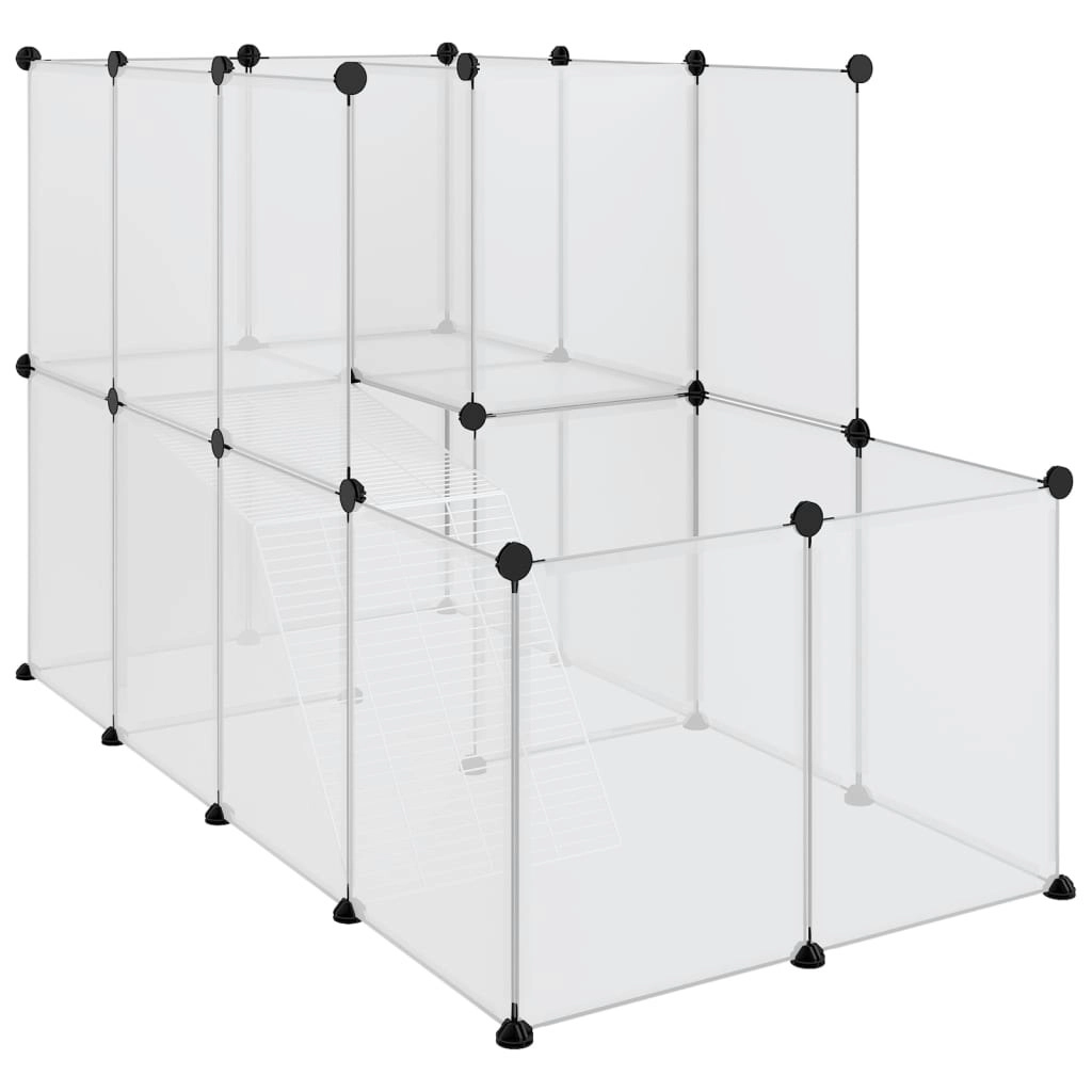 Small Animal Cage Transparent 142x74x93 cm PP and Steel 340574