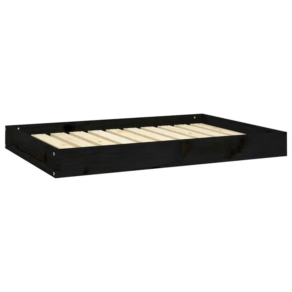 Dog Bed Black 91.5x64x9 cm Solid Wood Pine 820865