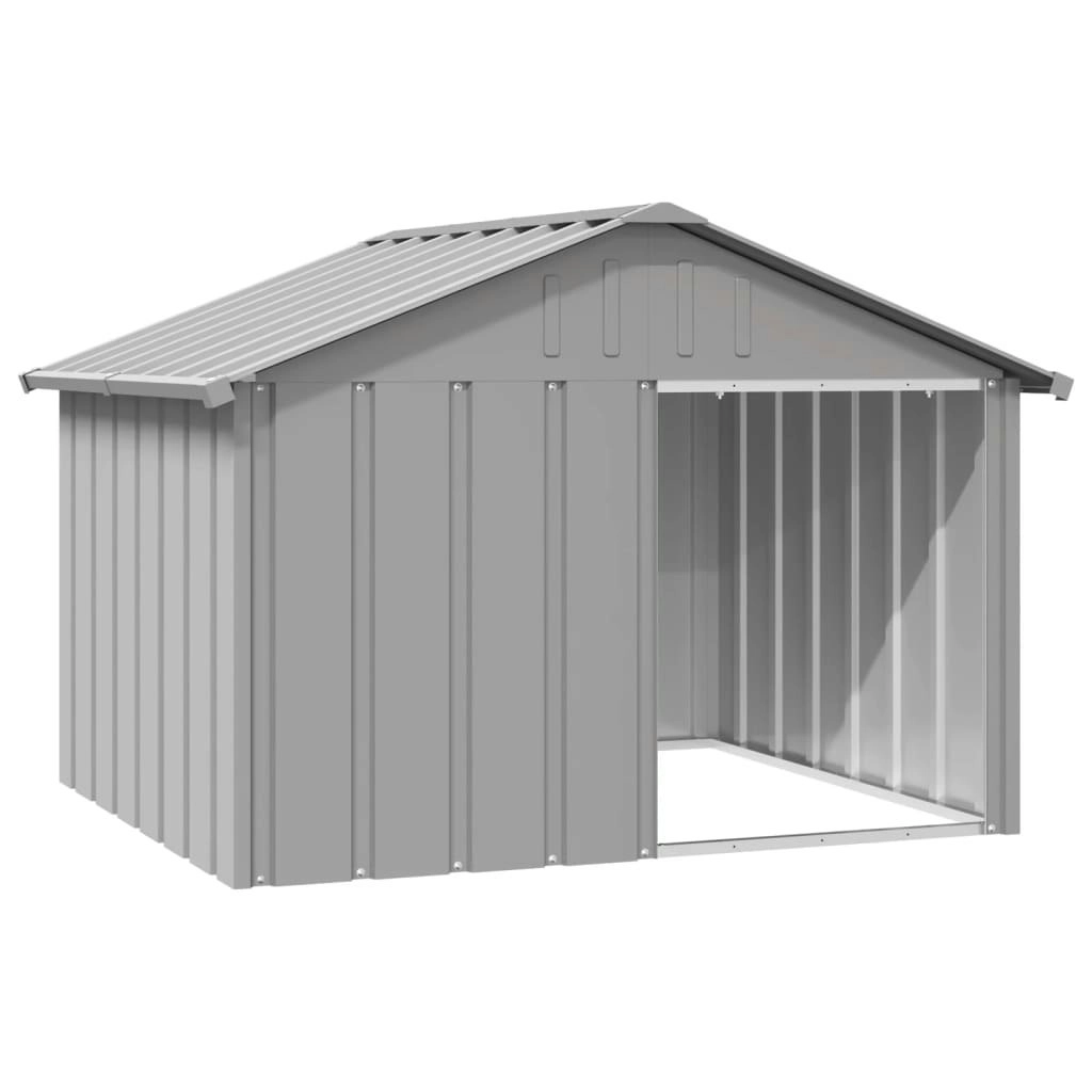 Dog House Grey 116.5x103x81.5 cm Galvanised Steel 171542