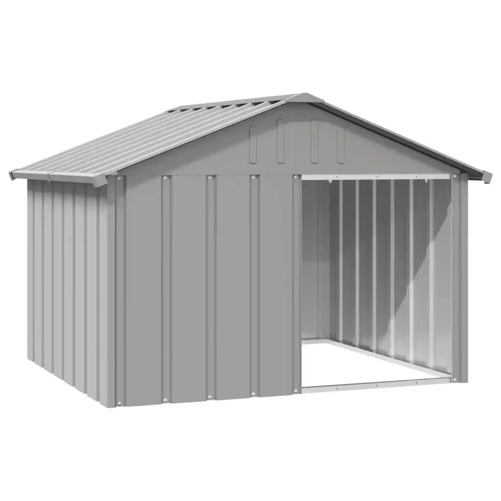 Dog House Grey 116.5x103x81.5 cm Galvanised Steel 171542