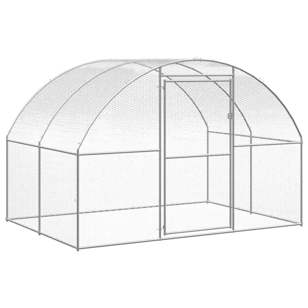 Outdoor Chicken Coop 3x2x2 m Galvanised Steel 171463