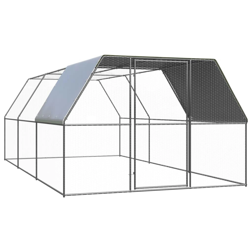 Outdoor Chicken Cage 3x6x2 m Galvanised Steel 3089325