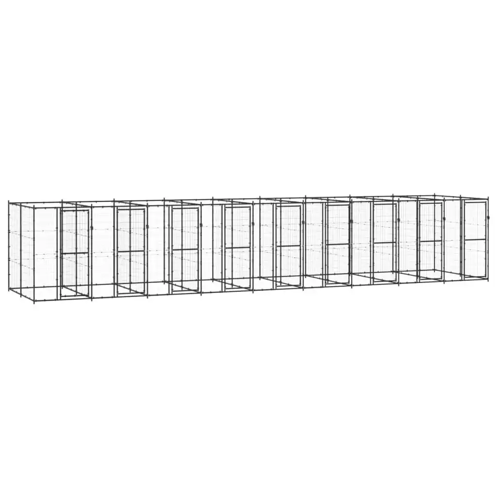 Outdoor Dog Kennel Steel 21.78 mÂ² 3082267