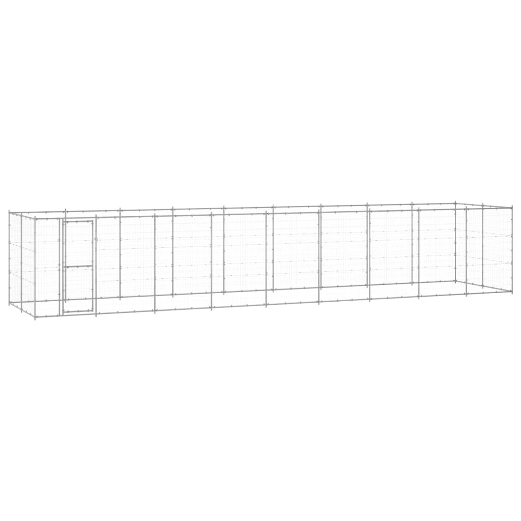 Outdoor Dog Kennel Galvanised Steel 21.78 mÂ² 3082311