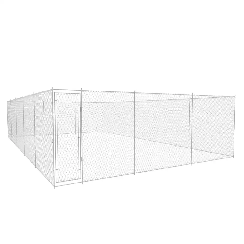 Outdoor Dog Kennel Galvanised Steel 950x570x185 cm 145036