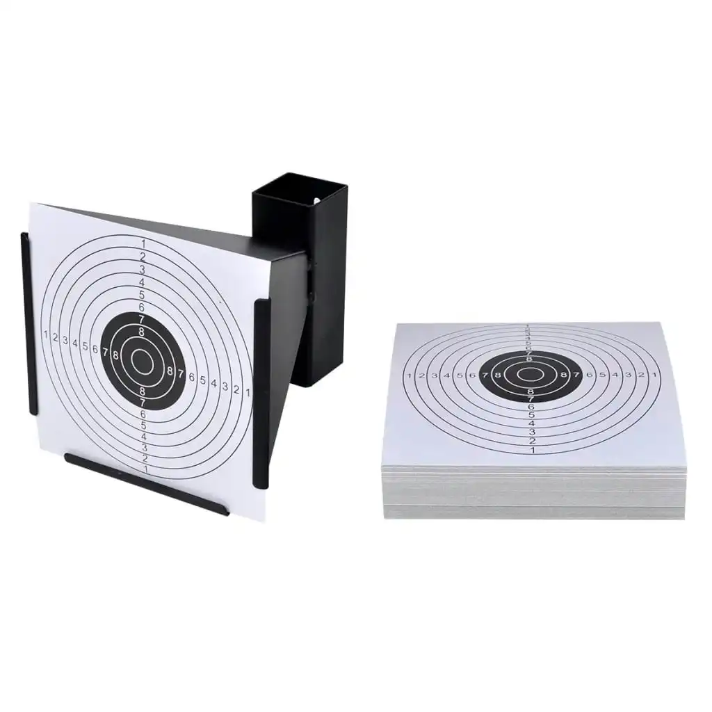 14 cm Funnel Target Holder Pellet Trap + 100 Paper Targets 90829