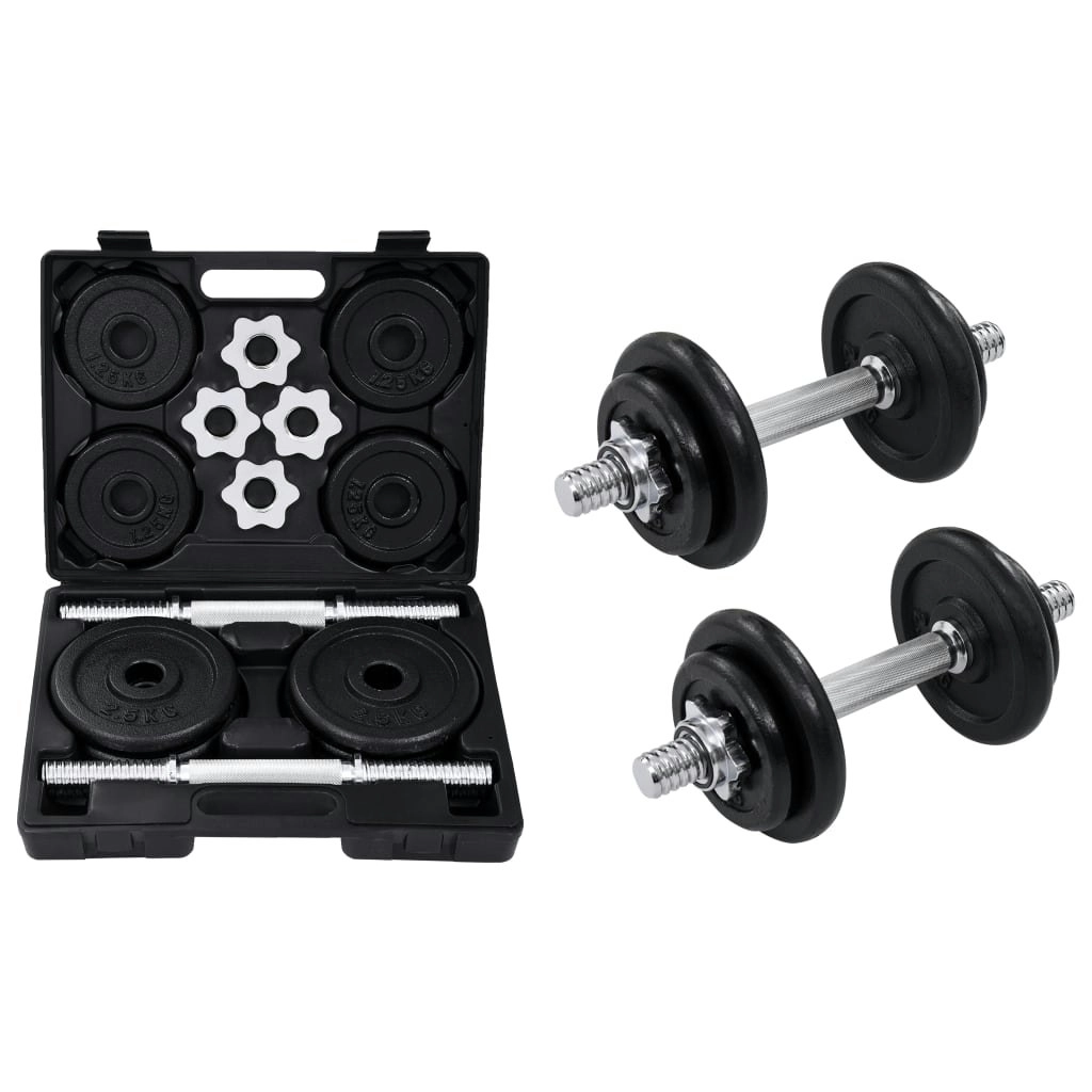 15 Piece Dumbbell set 20 kg Cast Iron 91965