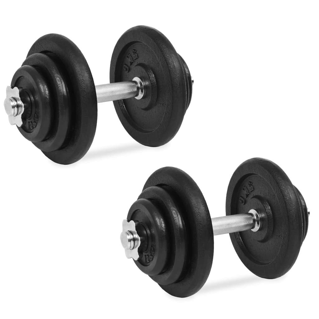 18 Piece Dumbbell Set 40 kg Cast Iron 91411