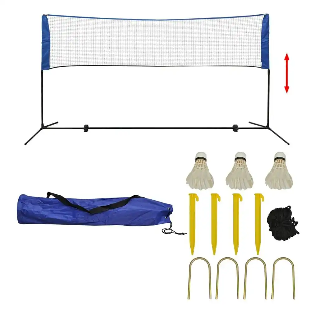 Badminton Net Set with Shuttlecocks 300x155 cm 91307