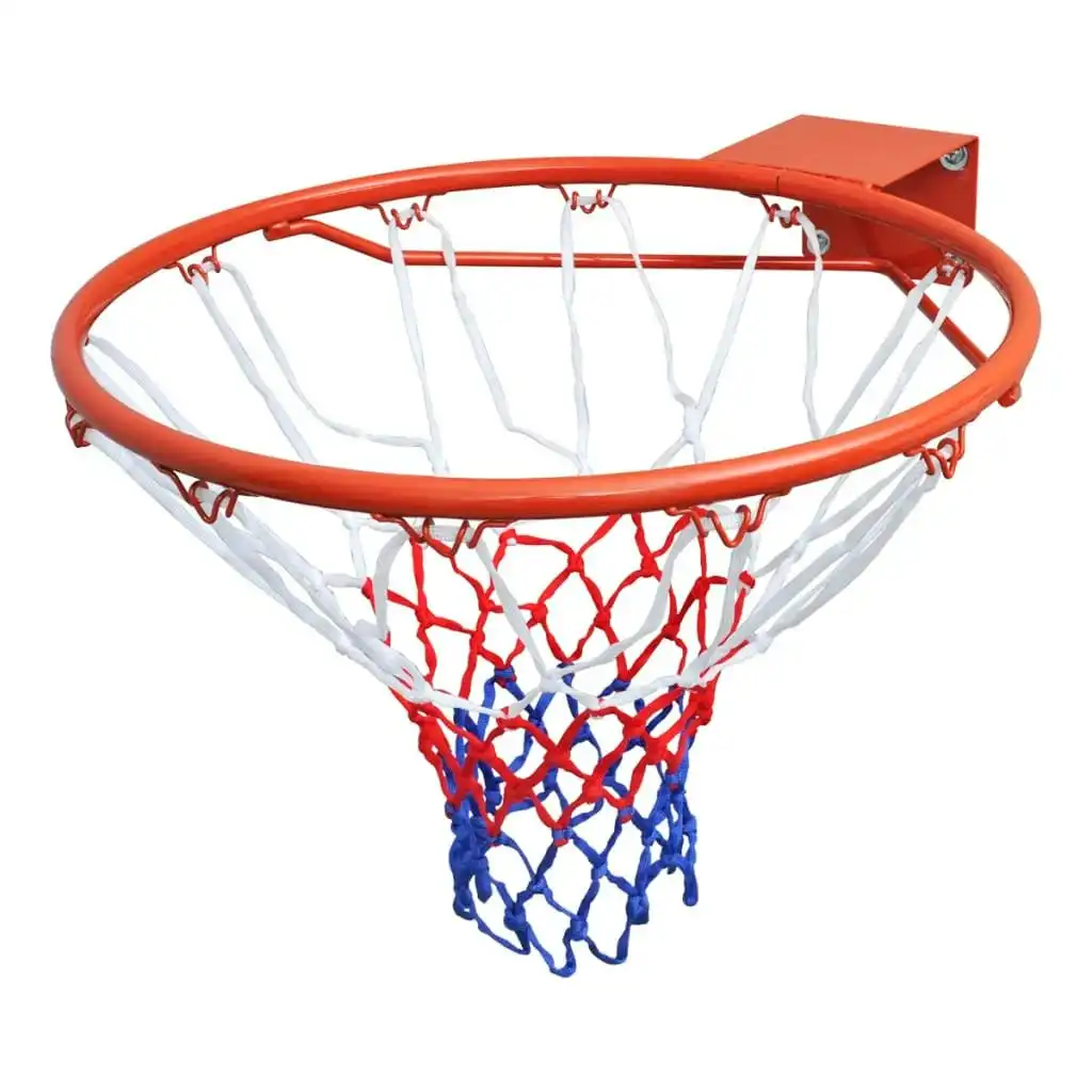 Basketball Goal Hoop Set Rim with Net Orange 45 cm 90498