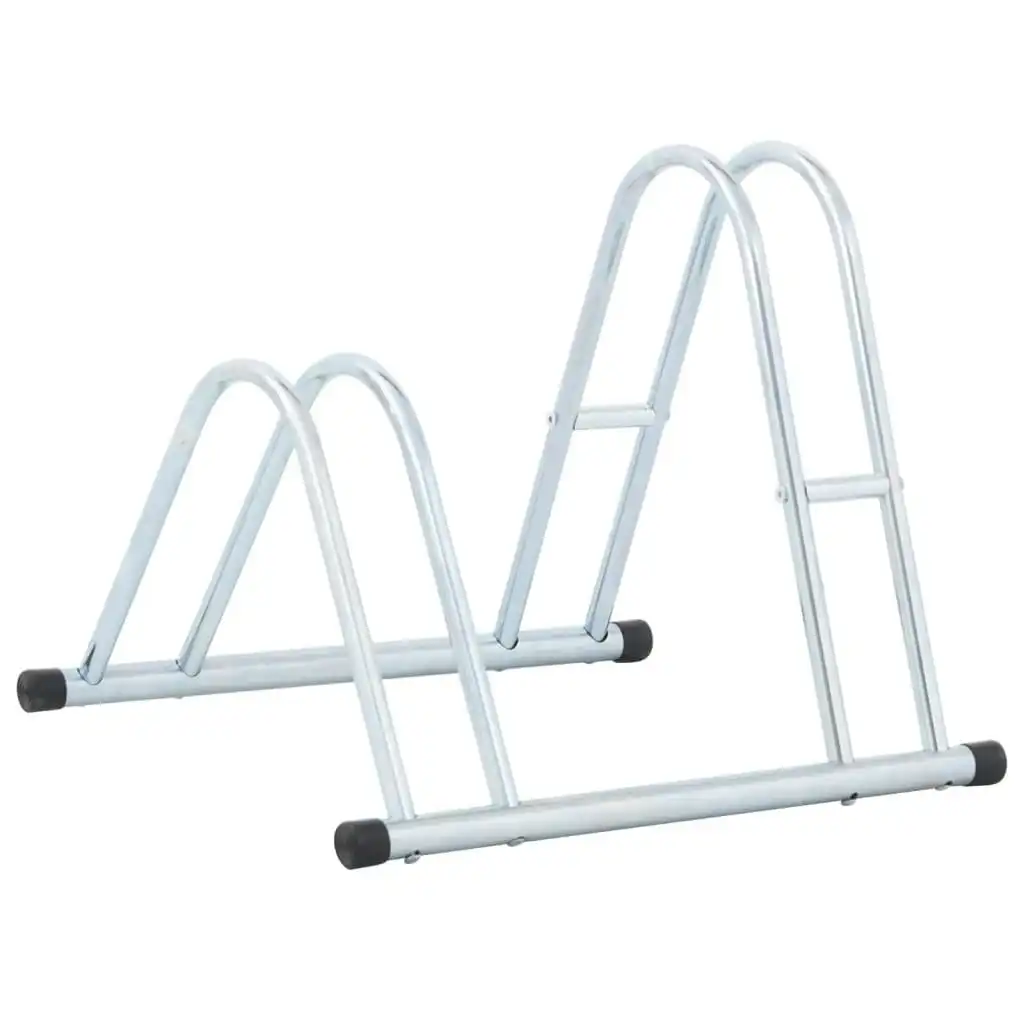 Bicycle Stand for 2 Bikes Floor Freestanding Galvanised Steel 4005565