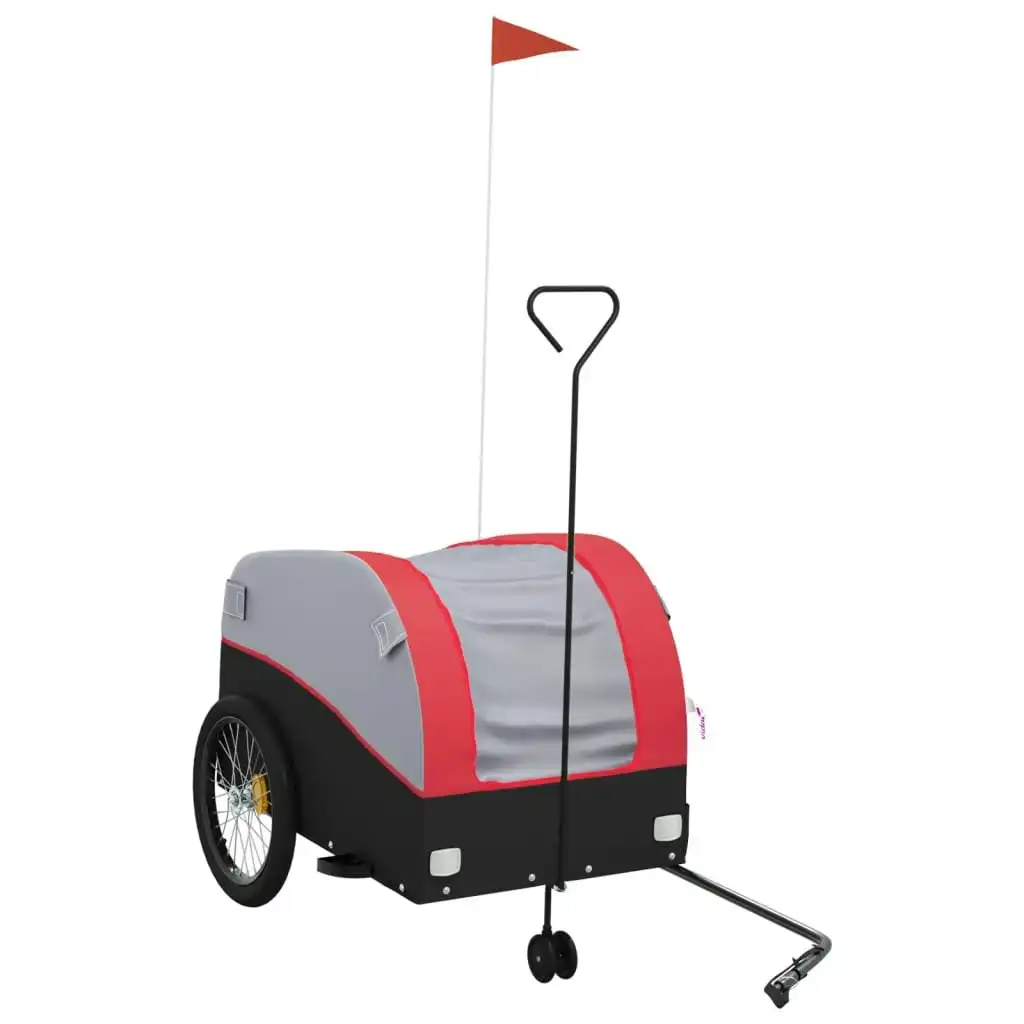 Bike Trailer Black and Red 45 kg Iron 94153