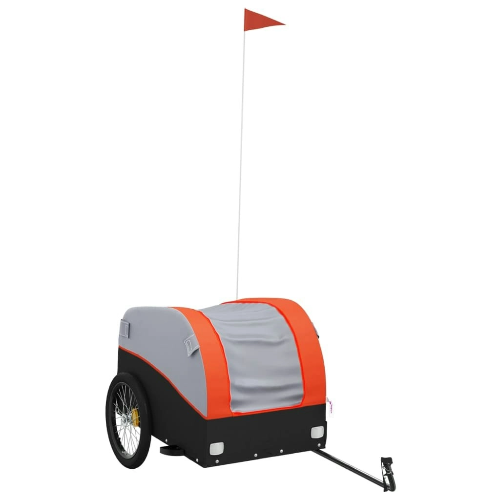 Bike Trailer Black and Orange 45 kg Iron 94124